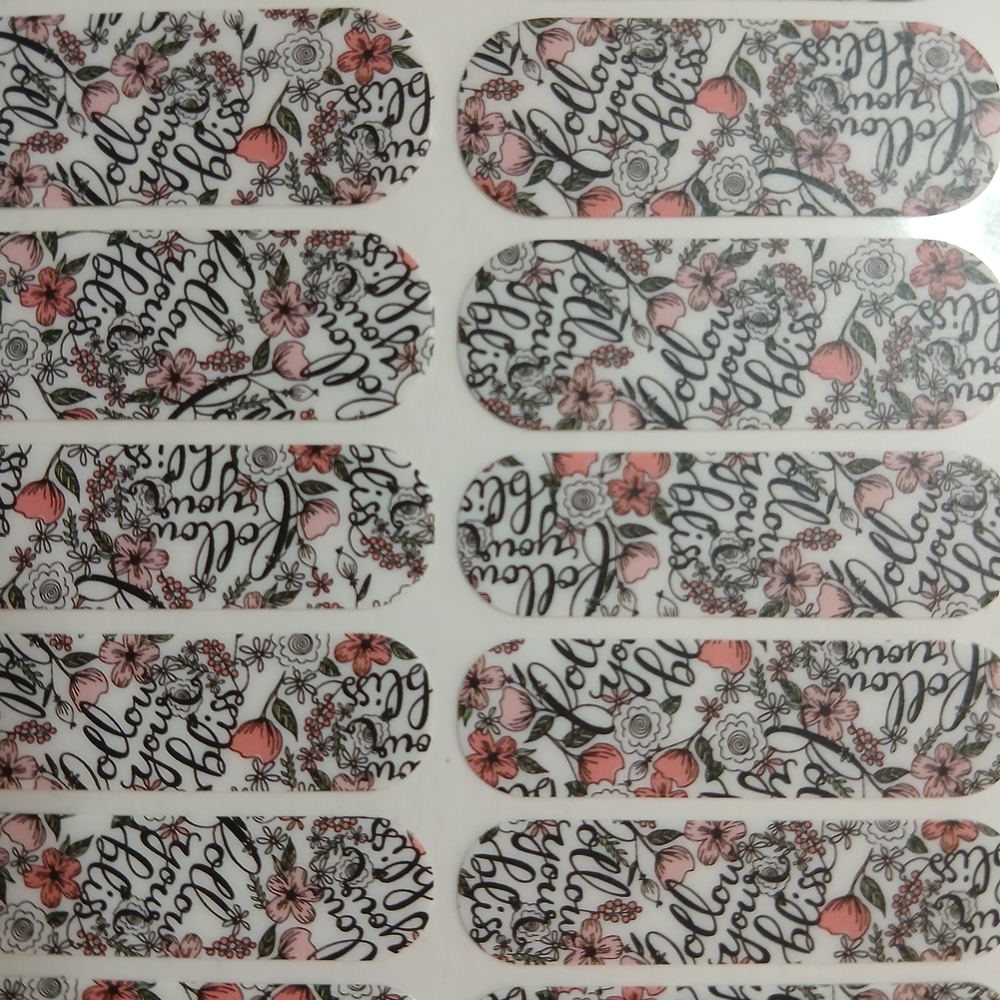 Jamberry Nail Wraps with Black and Pink Design - Picture 4 of 4